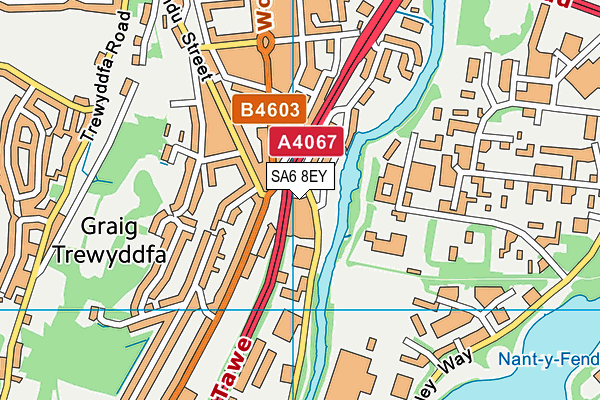 SA6 8EY map - OS VectorMap District (Ordnance Survey) SA6 8EY map - OS VectorMap District (Ordnance Survey)