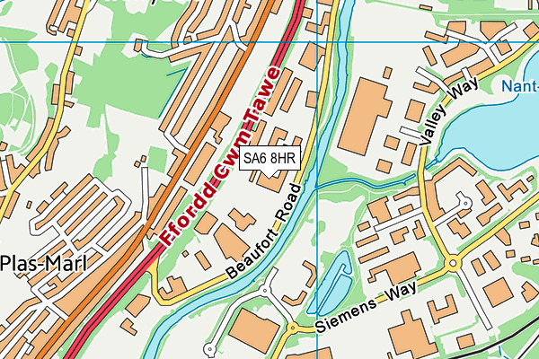 SA6 8HR map - OS VectorMap District (Ordnance Survey) SA6 8HR map - OS VectorMap District (Ordnance Survey)
