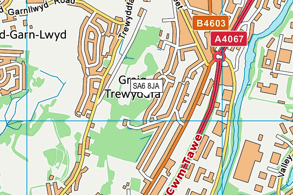 SA6 8JA map - OS VectorMap District (Ordnance Survey) SA6 8JA map - OS VectorMap District (Ordnance Survey)