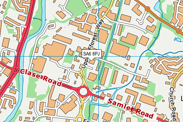 SA6 8PJ map - OS VectorMap District (Ordnance Survey) SA6 8PJ map - OS VectorMap District (Ordnance Survey)