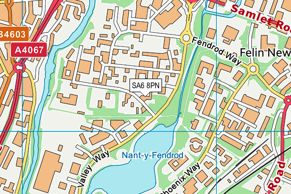 SA6 8PN map - OS VectorMap District (Ordnance Survey) SA6 8PN map - OS VectorMap District (Ordnance Survey)