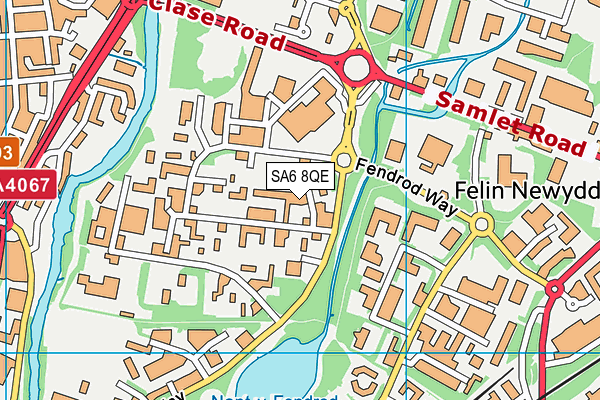 SA6 8QE map - OS VectorMap District (Ordnance Survey) SA6 8QE map - OS VectorMap District (Ordnance Survey)
