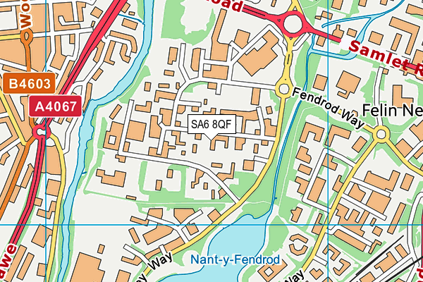 SA6 8QF map - OS VectorMap District (Ordnance Survey) SA6 8QF map - OS VectorMap District (Ordnance Survey)