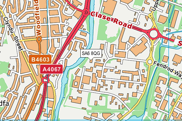 SA6 8QG map - OS VectorMap District (Ordnance Survey) SA6 8QG map - OS VectorMap District (Ordnance Survey)