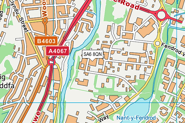 SA6 8QN map - OS VectorMap District (Ordnance Survey) SA6 8QN map - OS VectorMap District (Ordnance Survey)