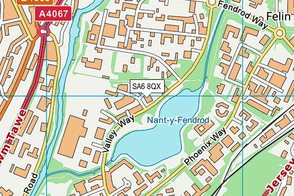 SA6 8QX map - OS VectorMap District (Ordnance Survey) SA6 8QX map - OS VectorMap District (Ordnance Survey)