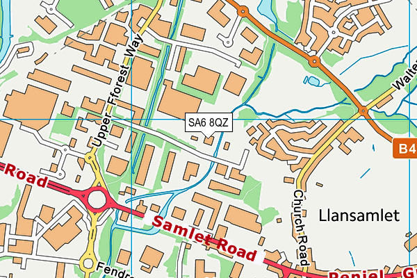 SA6 8QZ map - OS VectorMap District (Ordnance Survey) SA6 8QZ map - OS VectorMap District (Ordnance Survey)