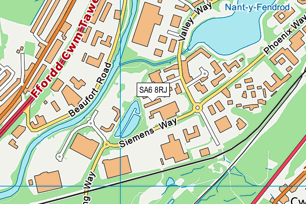 SA6 8RJ map - OS VectorMap District (Ordnance Survey) SA6 8RJ map - OS VectorMap District (Ordnance Survey)