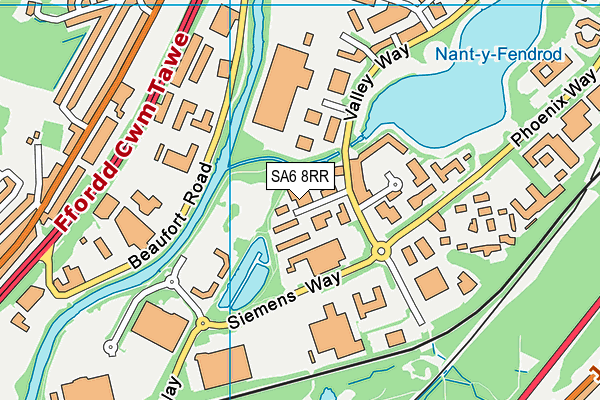 SA6 8RR map - OS VectorMap District (Ordnance Survey) SA6 8RR map - OS VectorMap District (Ordnance Survey)
