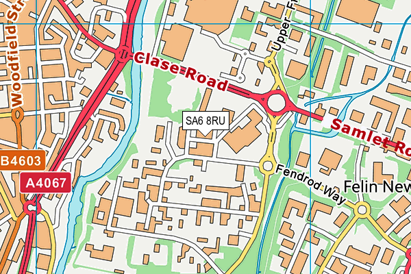 SA6 8RU map - OS VectorMap District (Ordnance Survey) SA6 8RU map - OS VectorMap District (Ordnance Survey)