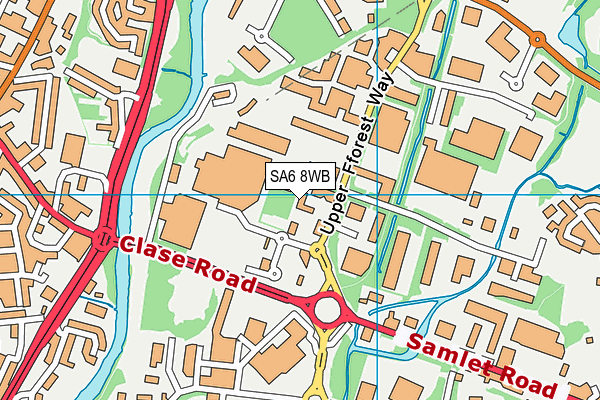 SA6 8WB map - OS VectorMap District (Ordnance Survey) SA6 8WB map - OS VectorMap District (Ordnance Survey)