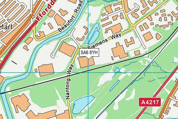 SA6 8YH map - OS VectorMap District (Ordnance Survey) SA6 8YH map - OS VectorMap District (Ordnance Survey)