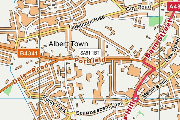 SA61 1BT map - OS VectorMap District (Ordnance Survey) SA61 1BT map - OS VectorMap District (Ordnance Survey)