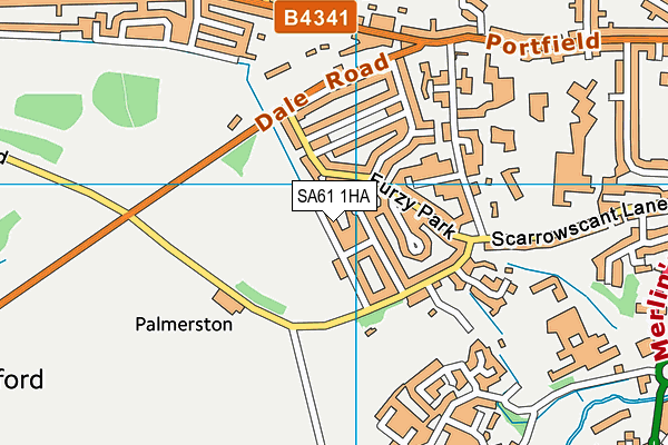 SA61 1HA map - OS VectorMap District (Ordnance Survey) SA61 1HA map - OS VectorMap District (Ordnance Survey)