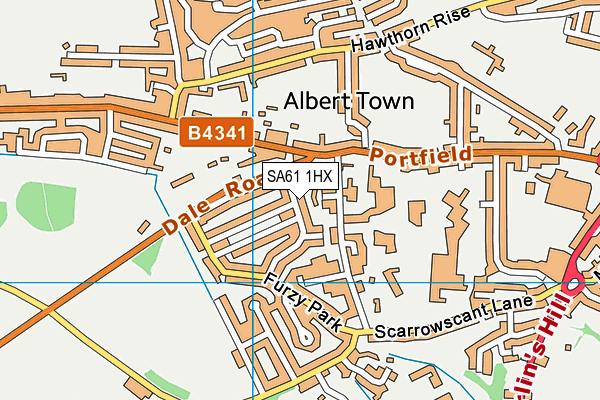 SA61 1HX map - OS VectorMap District (Ordnance Survey) SA61 1HX map - OS VectorMap District (Ordnance Survey)