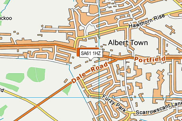 SA61 1HZ map - OS VectorMap District (Ordnance Survey)