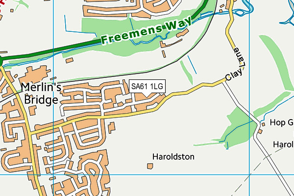 SA61 1LG map - OS VectorMap District (Ordnance Survey) SA61 1LG map - OS VectorMap District (Ordnance Survey)