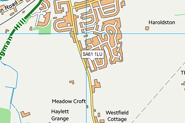 SA61 1LU map - OS VectorMap District (Ordnance Survey) SA61 1LU map - OS VectorMap District (Ordnance Survey)