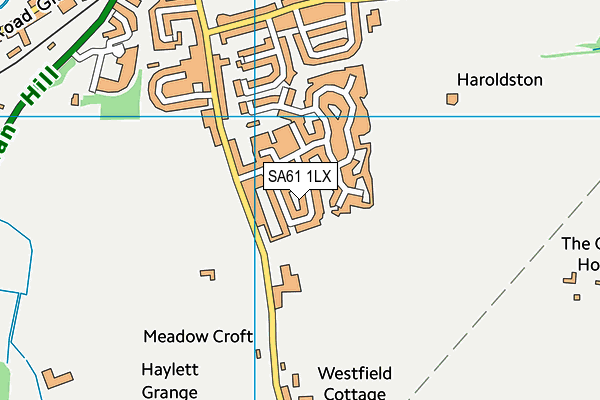 SA61 1LX map - OS VectorMap District (Ordnance Survey) SA61 1LX map - OS VectorMap District (Ordnance Survey)
