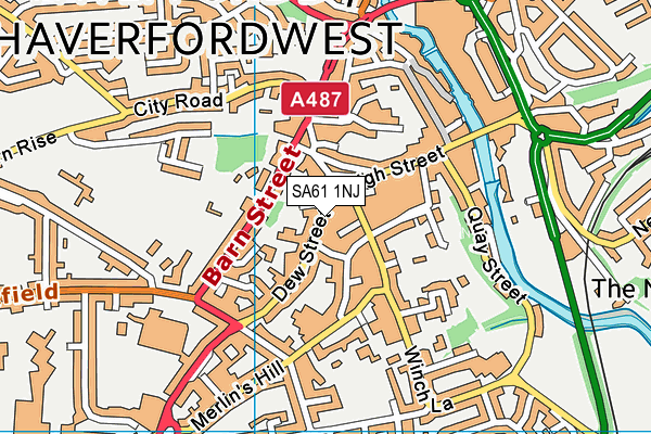 SA61 1NJ map - OS VectorMap District (Ordnance Survey) SA61 1NJ map - OS VectorMap District (Ordnance Survey)
