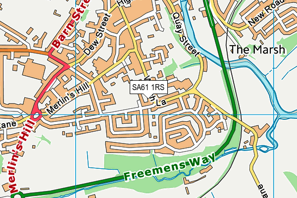 SA61 1RS map - OS VectorMap District (Ordnance Survey) SA61 1RS map - OS VectorMap District (Ordnance Survey)