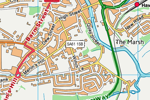 SA61 1SB map - OS VectorMap District (Ordnance Survey) SA61 1SB map - OS VectorMap District (Ordnance Survey)