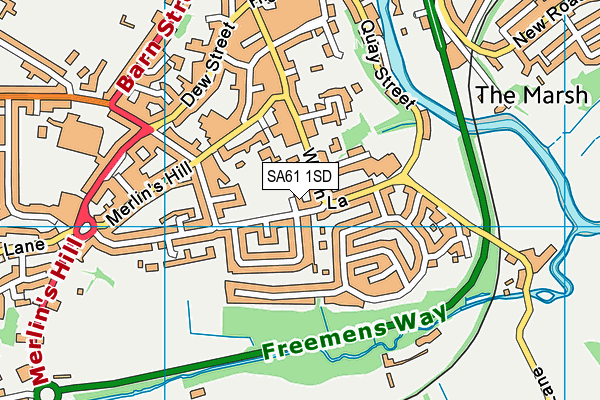 SA61 1SD map - OS VectorMap District (Ordnance Survey) SA61 1SD map - OS VectorMap District (Ordnance Survey)