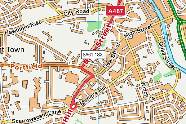 SA61 1SX map - OS VectorMap District (Ordnance Survey) SA61 1SX map - OS VectorMap District (Ordnance Survey)