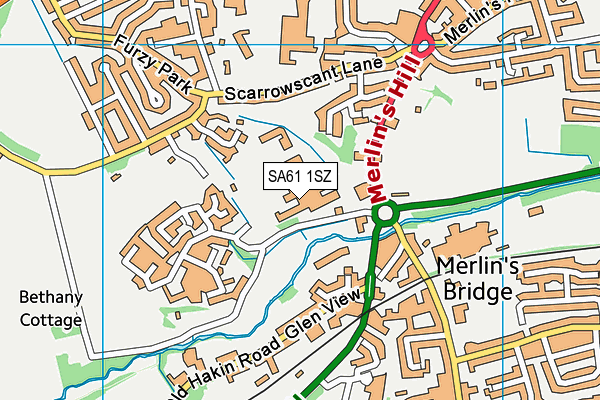 SA61 1SZ map - OS VectorMap District (Ordnance Survey) SA61 1SZ map - OS VectorMap District (Ordnance Survey)