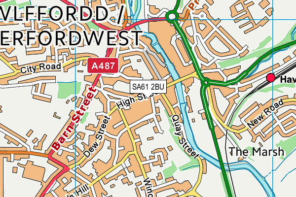 SA61 2BU map - OS VectorMap District (Ordnance Survey) SA61 2BU map - OS VectorMap District (Ordnance Survey)