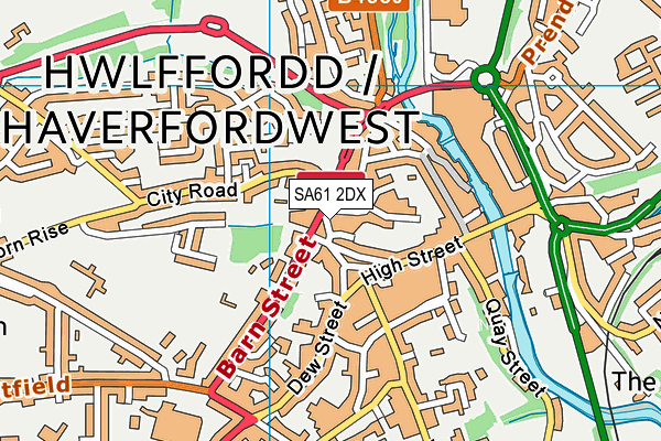 SA61 2DX map - OS VectorMap District (Ordnance Survey) SA61 2DX map - OS VectorMap District (Ordnance Survey)