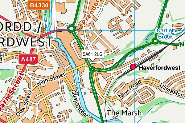SA61 2LG map - OS VectorMap District (Ordnance Survey) SA61 2LG map - OS VectorMap District (Ordnance Survey)