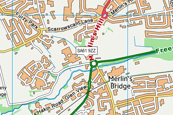 SA61 9ZZ map - OS VectorMap District (Ordnance Survey) SA61 9ZZ map - OS VectorMap District (Ordnance Survey)