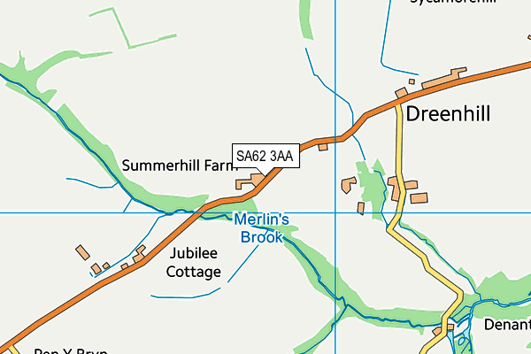 SA62 3AA map - OS VectorMap District (Ordnance Survey) SA62 3AA map - OS VectorMap District (Ordnance Survey)