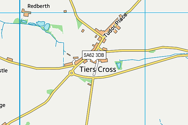 SA62 3DB map - OS VectorMap District (Ordnance Survey)