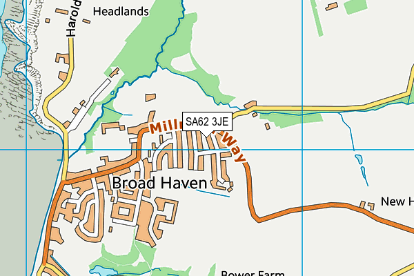 SA62 3JE map - OS VectorMap District (Ordnance Survey)