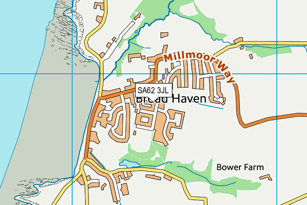 SA62 3JL map - OS VectorMap District (Ordnance Survey)