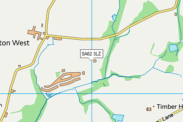 SA62 3LZ map - OS VectorMap District (Ordnance Survey) SA62 3LZ map - OS VectorMap District (Ordnance Survey)