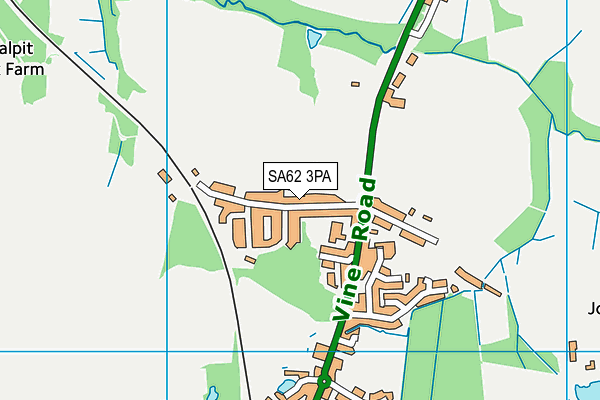 SA62 3PA map - OS VectorMap District (Ordnance Survey) SA62 3PA map - OS VectorMap District (Ordnance Survey)