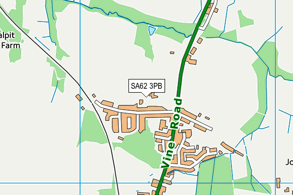 SA62 3PB map - OS VectorMap District (Ordnance Survey) SA62 3PB map - OS VectorMap District (Ordnance Survey)