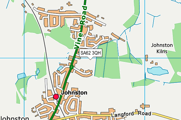 SA62 3QH map - OS VectorMap District (Ordnance Survey) SA62 3QH map - OS VectorMap District (Ordnance Survey)