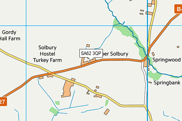 SA62 3QP map - OS VectorMap District (Ordnance Survey) SA62 3QP map - OS VectorMap District (Ordnance Survey)