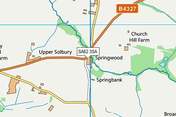 SA62 3SA map - OS VectorMap District (Ordnance Survey) SA62 3SA map - OS VectorMap District (Ordnance Survey)