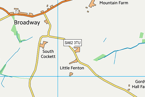 SA62 3TU map - OS VectorMap District (Ordnance Survey) SA62 3TU map - OS VectorMap District (Ordnance Survey)