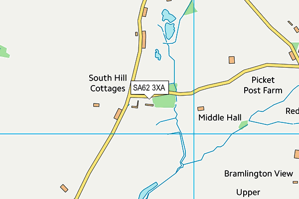 SA62 3XA map - OS VectorMap District (Ordnance Survey) SA62 3XA map - OS VectorMap District (Ordnance Survey)