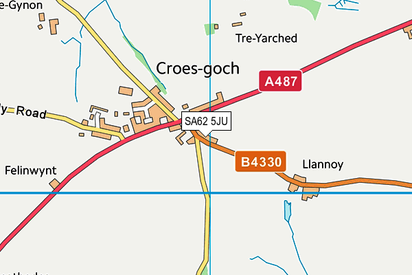 SA62 5JU map - OS VectorMap District (Ordnance Survey)