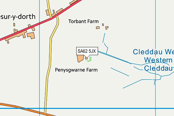 SA62 5JX map - OS VectorMap District (Ordnance Survey) SA62 5JX map - OS VectorMap District (Ordnance Survey)