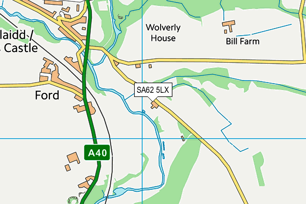 SA62 5LX map - OS VectorMap District (Ordnance Survey) SA62 5LX map - OS VectorMap District (Ordnance Survey)