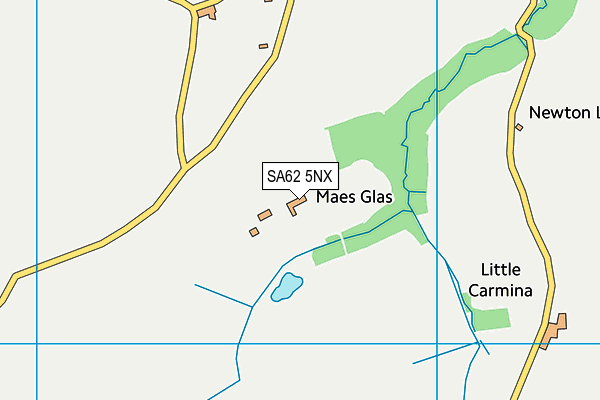 SA62 5NX map - OS VectorMap District (Ordnance Survey) SA62 5NX map - OS VectorMap District (Ordnance Survey)