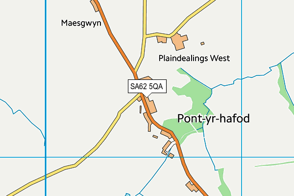SA62 5QA map - OS VectorMap District (Ordnance Survey) SA62 5QA map - OS VectorMap District (Ordnance Survey)
